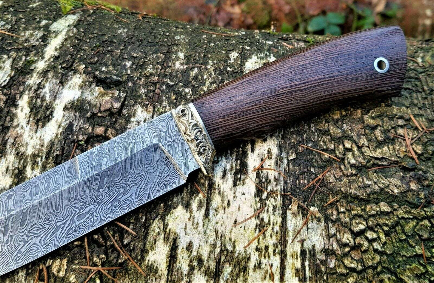 A.Marushin Outdoor Jagdmesser Damaszener Stahl Handarbeit