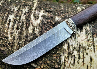 A.Marushin Outdoor Jagdmesser Damaszener Stahl Handarbeit