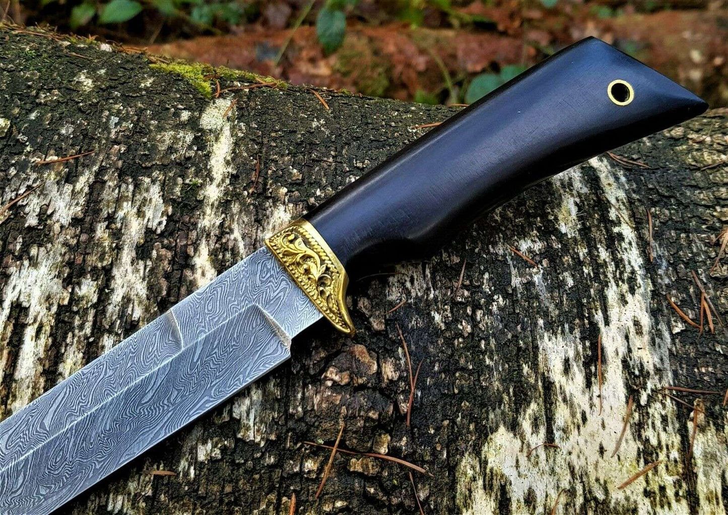 A.Marushin Outdoor Jagdmesser Damaszener Stahl Handarbeit