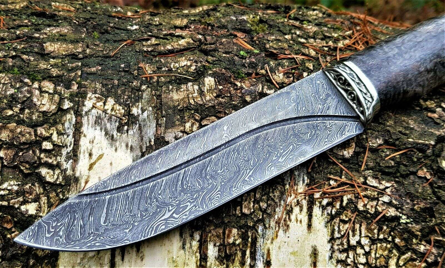 A.Marushin Outdoormesser Damaszener Stahl Handarbeit