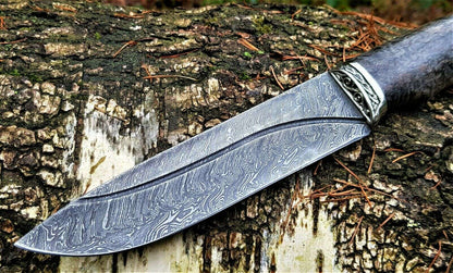 A.Marushin Outdoormesser Damaszener Stahl Handarbeit