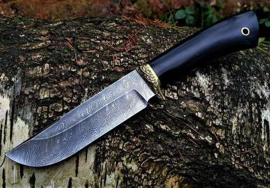 A.Marushin Outdoor Jagdmesser Damaszener Stahl Handarbeit