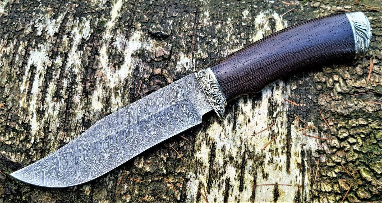 A.Marushin Russland Outdoor Jagdmesser Damaszener Stahl Handarbeit