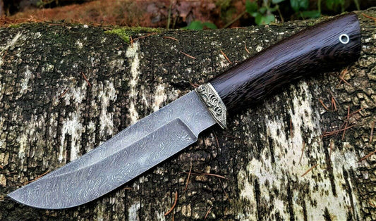 A.Marushin Outdoor Jagdmesser Damaszener Stahl  Handarbeit