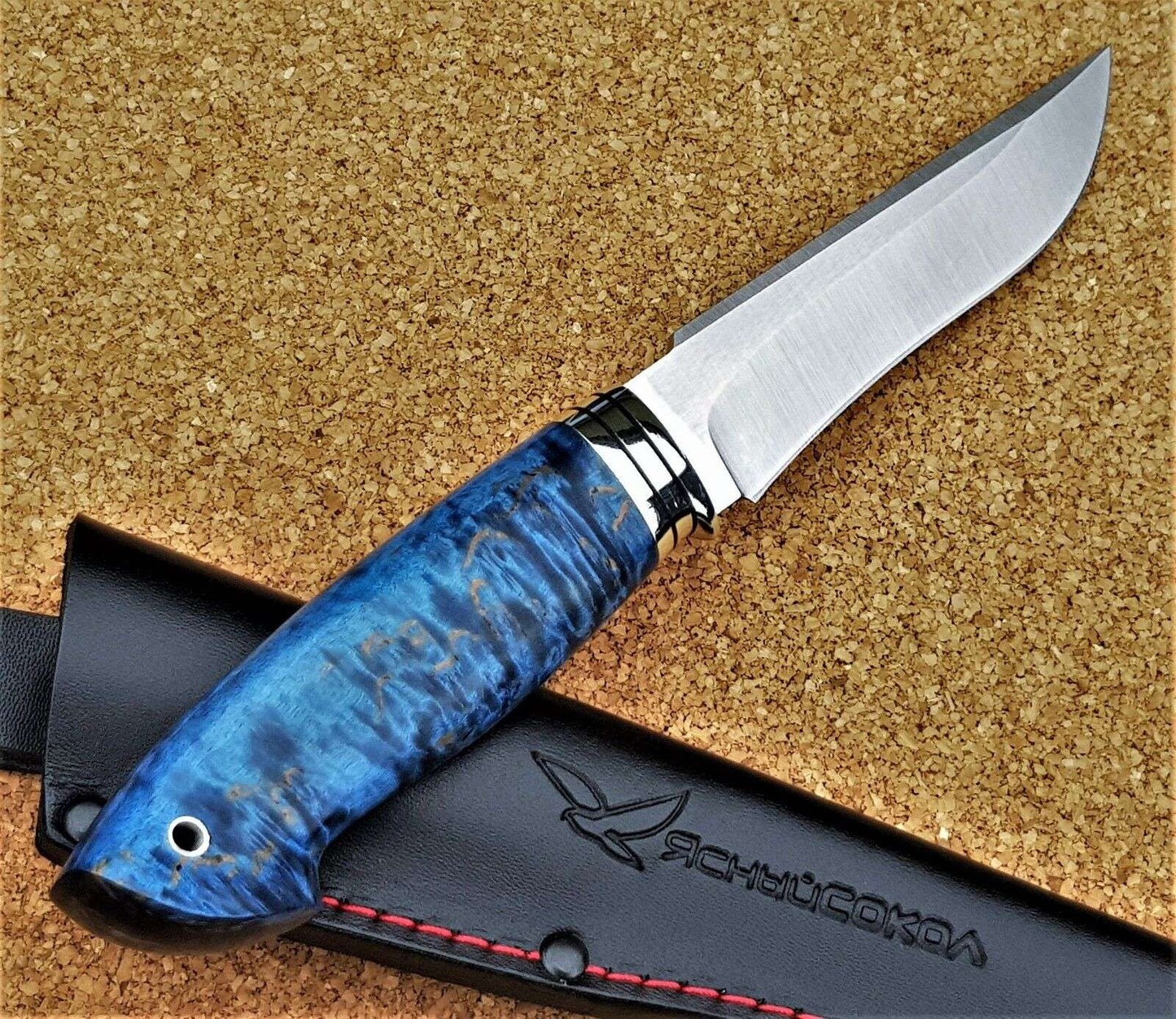 H12MF Stahl Outdoor Jagd Messer Yasniy Sokol Russland Handarbeit HRC 61 Коршун