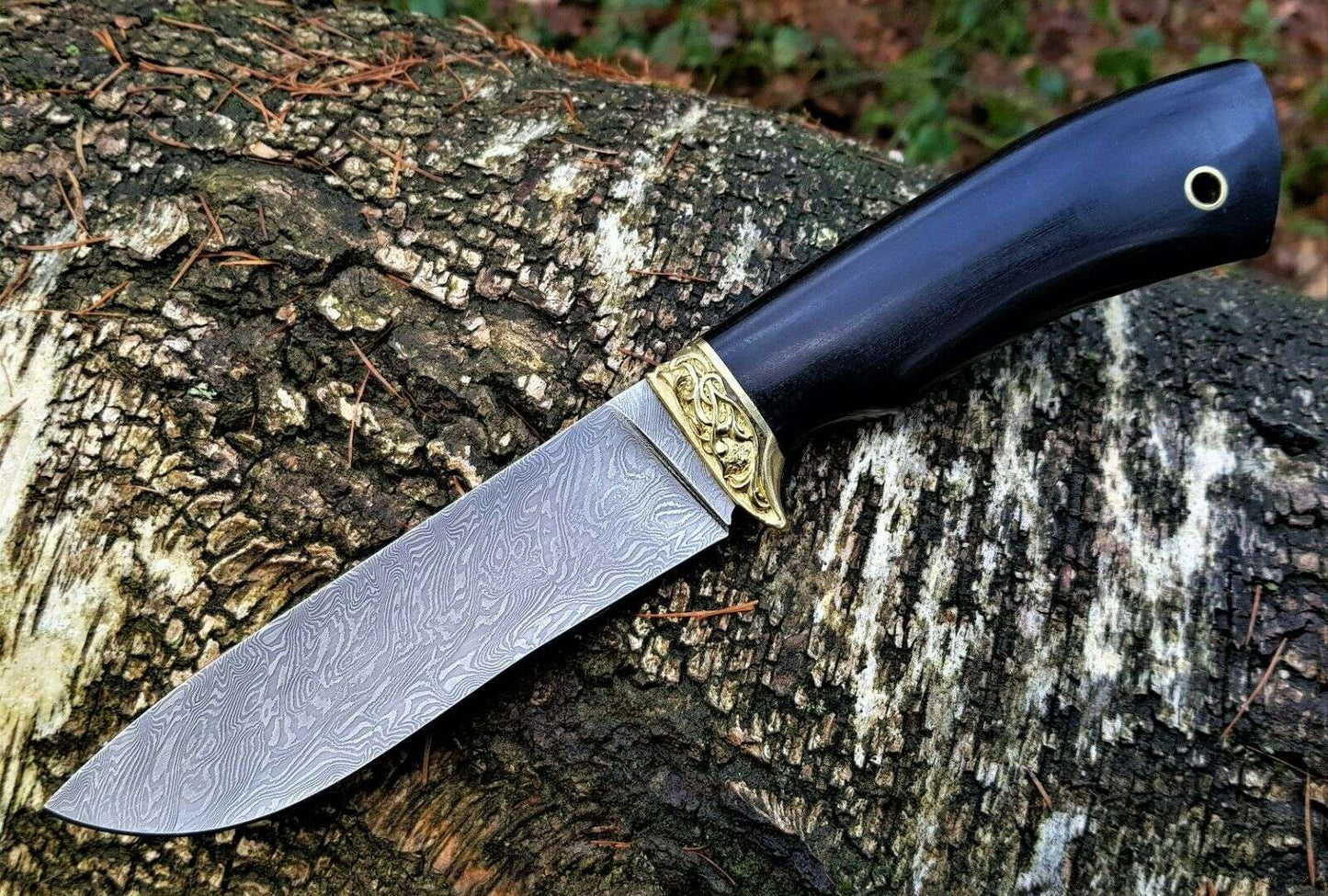 A.Marushin Outdoor Jagdmesser Damaszener Stahl  Handarbeit