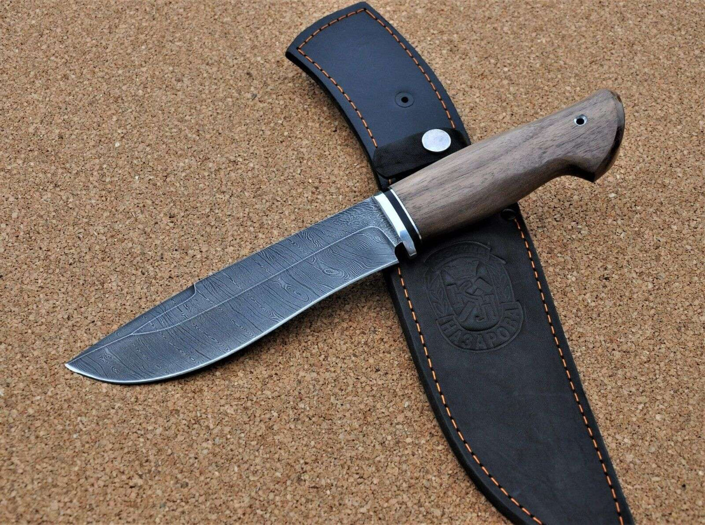 Damaszener Stahl Outdoor Jagd Damast Messer Nazarov Knives  Handarbeit HRC62