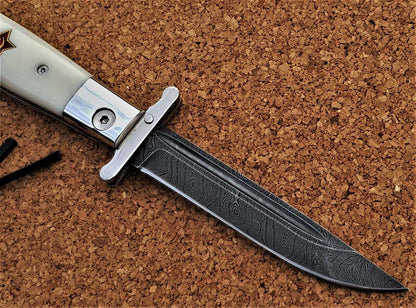 Damast Finka NKVD Stern Outdoor Messer Nazarov Knives Russland Handarbeit HRC 62