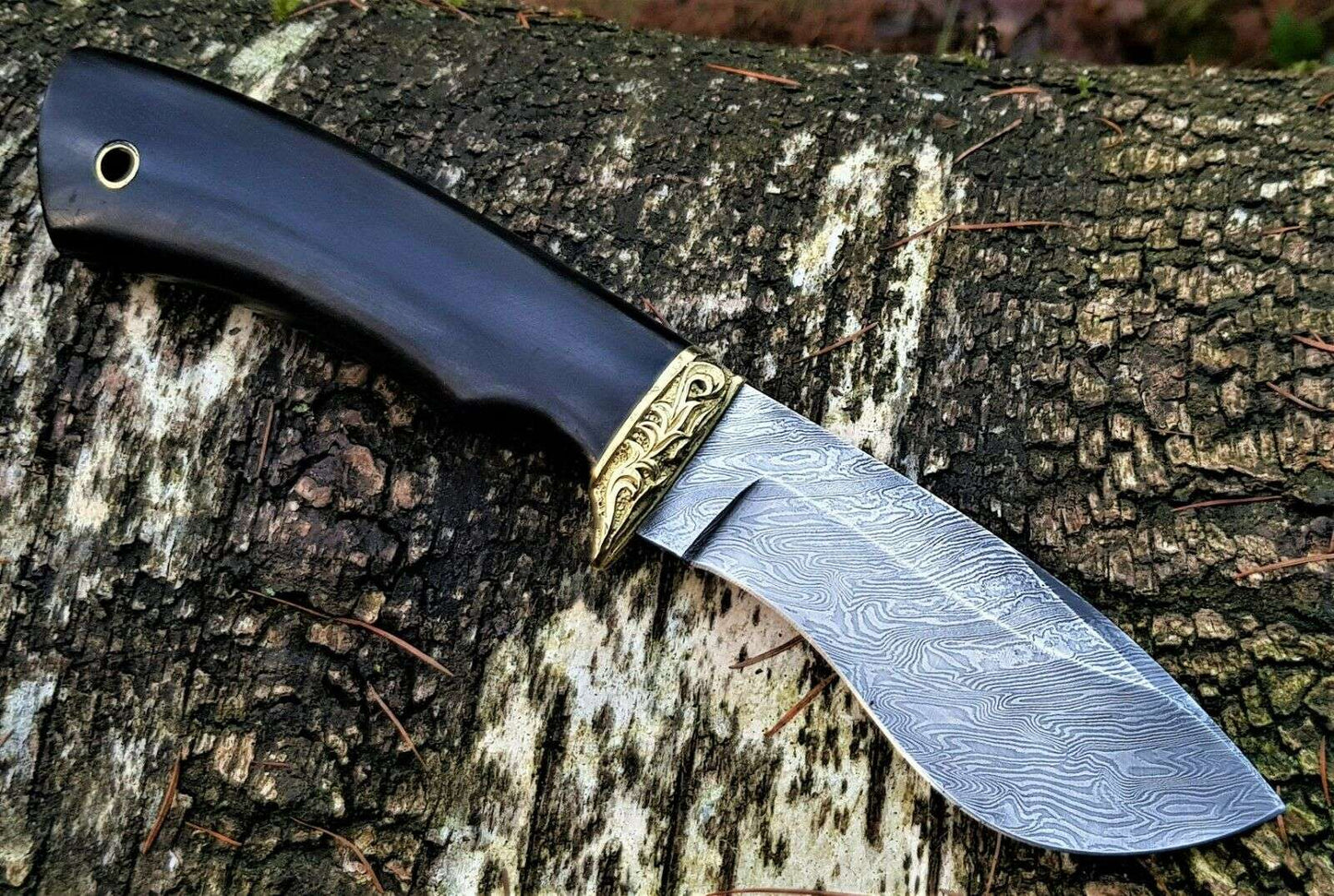 A.Marushin Outdoor Jagdmesser Damaszener Stahl  Handarbeit