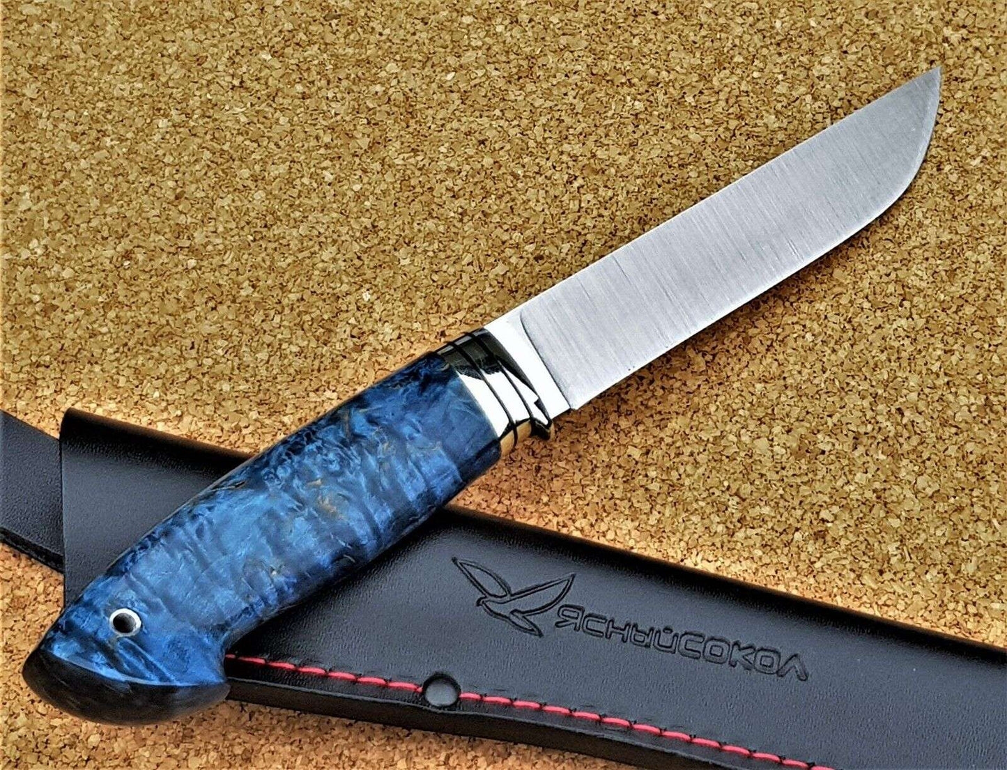 H12MF Stahl Outdoor Jagd Messer  Yasniy Sokol Russland Handarbeit HRC 61 Кабан