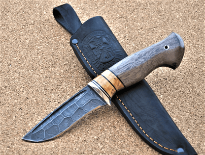 Damaszener Stahl Outdoor Jagd Damast Messer Nazarov Knives  Handarbeit HRC62