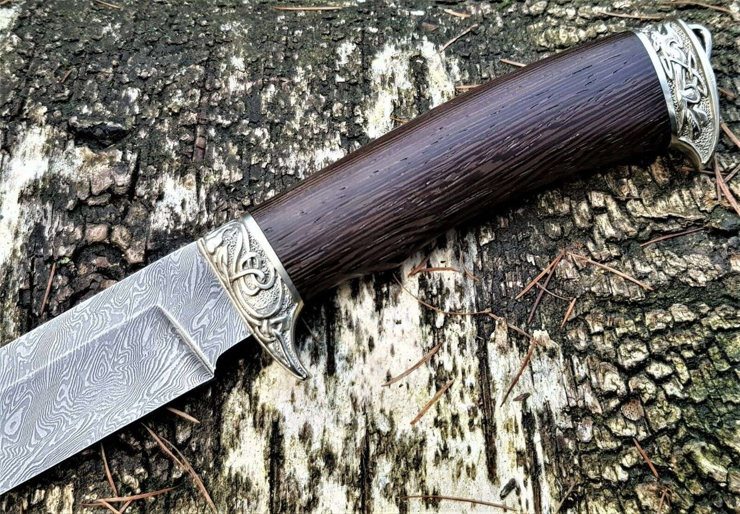 A.Marushin  Outdoor Jagdmesser Damaszener Stahl  Handarbeit