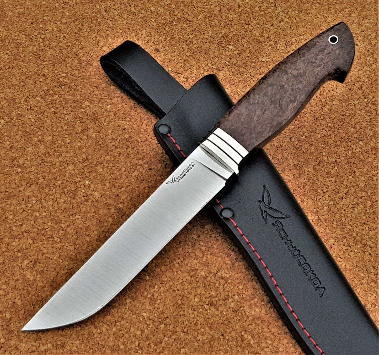 H12MF Stahl Outdoor Jagd Messer  Yasniy Sokol Russland Handarbeit HRC 61 Кабан