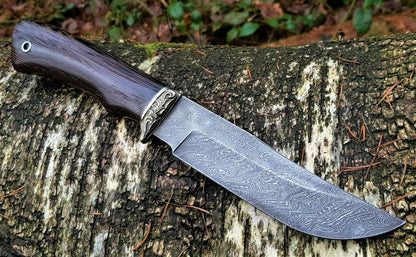 A.Marushin Outdoor Jagdmesser Damaszener Stahl  Handarbeit