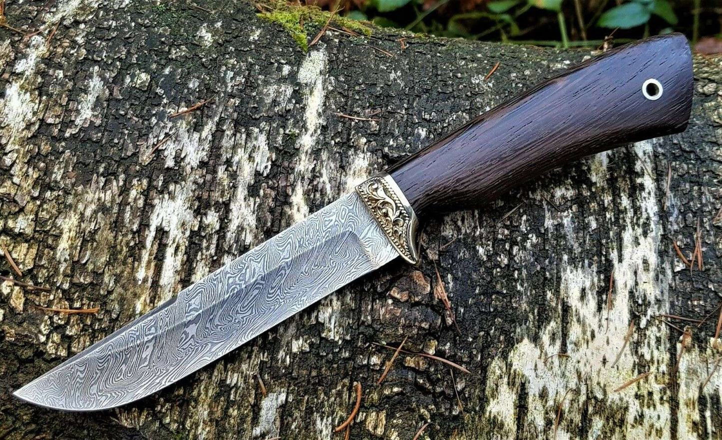 A.Marushin Outdoor Jagdmesser Damaszener Stahl Handarbeit