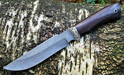 A.Marushin Outdoor Jagdmesser Damaszener Stahl  Handarbeit