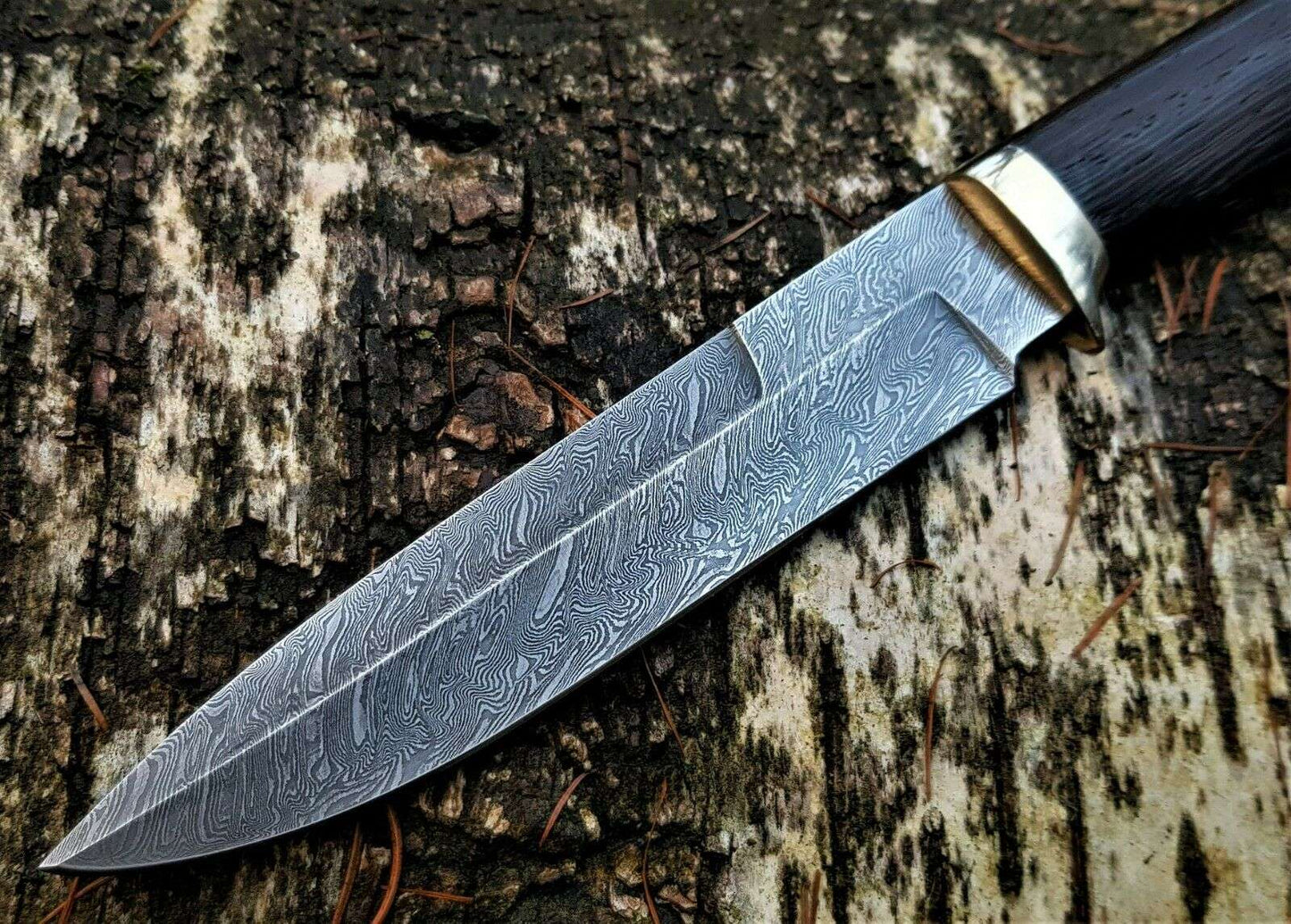 A.Marushin Outdoor Jagdmesser Damaszener Stahl  Handarbeit