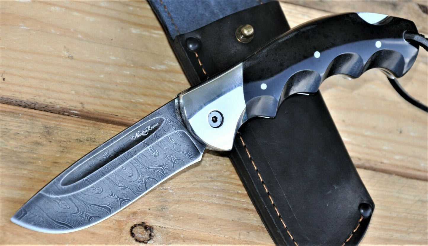 Nazarov knives Russland Damast Stahl  Outdoor Орёл Klappmesser handarbeit HRC 62