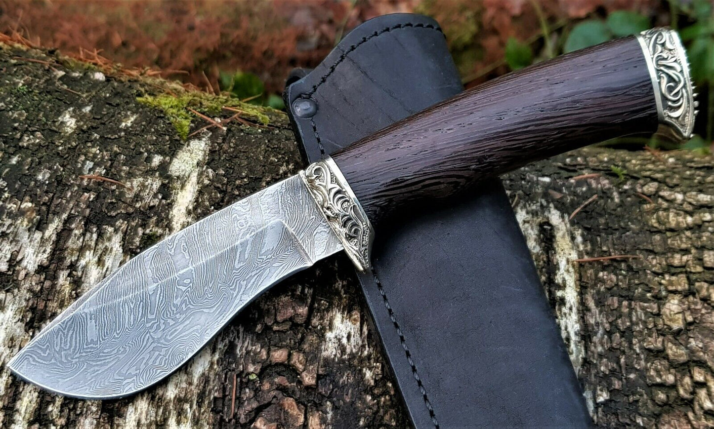 A.Marushin Outdoor Jagdmesser Damaszener Stahl  Handarbeit