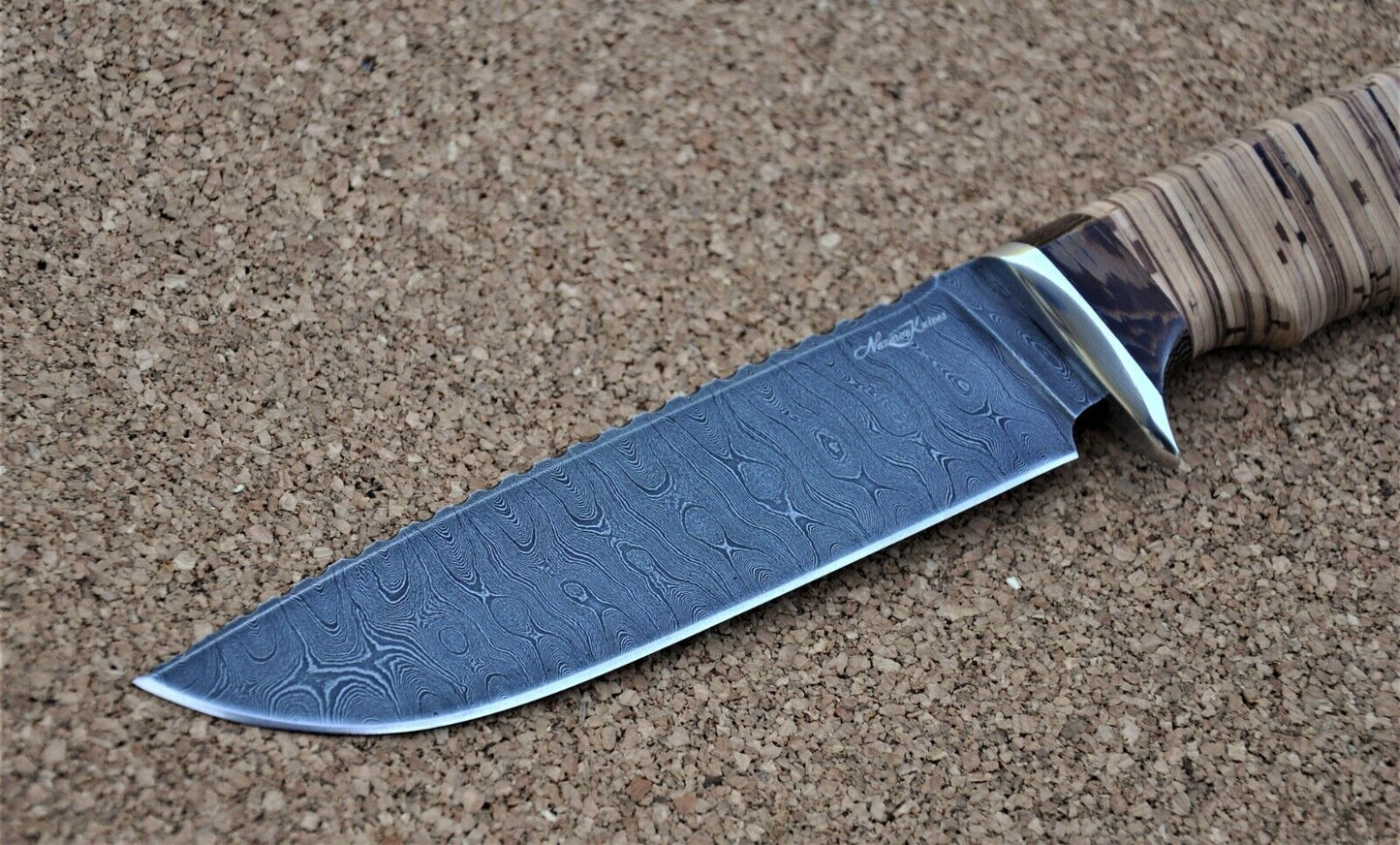 Damaszener Stahl Outdoor Jagd Messer Nazarov Knives Handarbeit HRC62 Барракуда-3