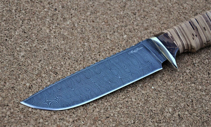 Damaszener Stahl Outdoor Jagd Messer Nazarov Knives Handarbeit HRC62 Барракуда-3