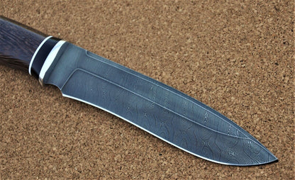 Damaszener Stahl Outdoor Jagdmesser  Nazarov Knives  Handarbeit