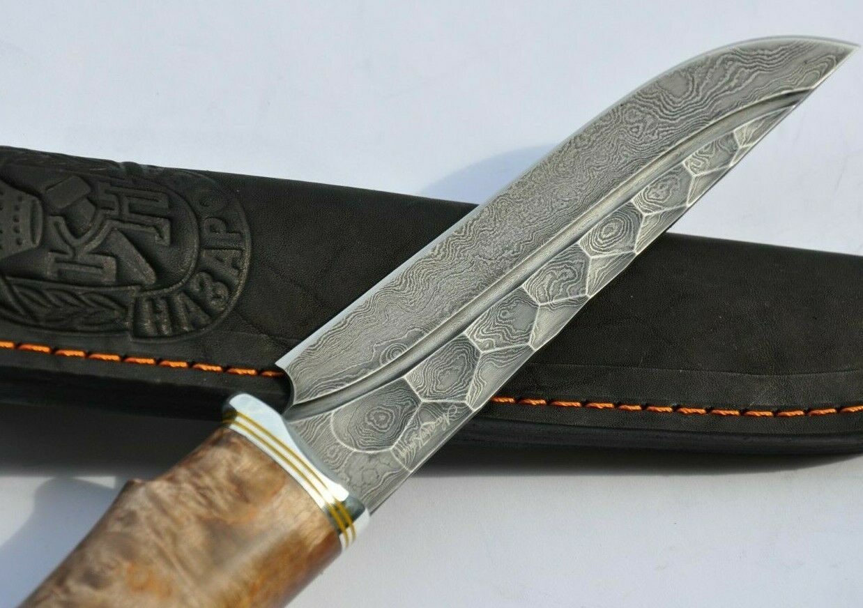 Nazarov Knives Damaszener Stahl Outdoor Jagdmesser