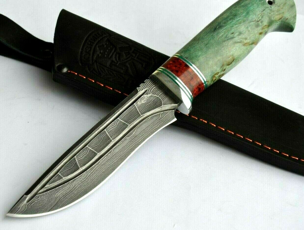 Nazarov Knives  Damaszener Stahl Outdoor Jagdmesser