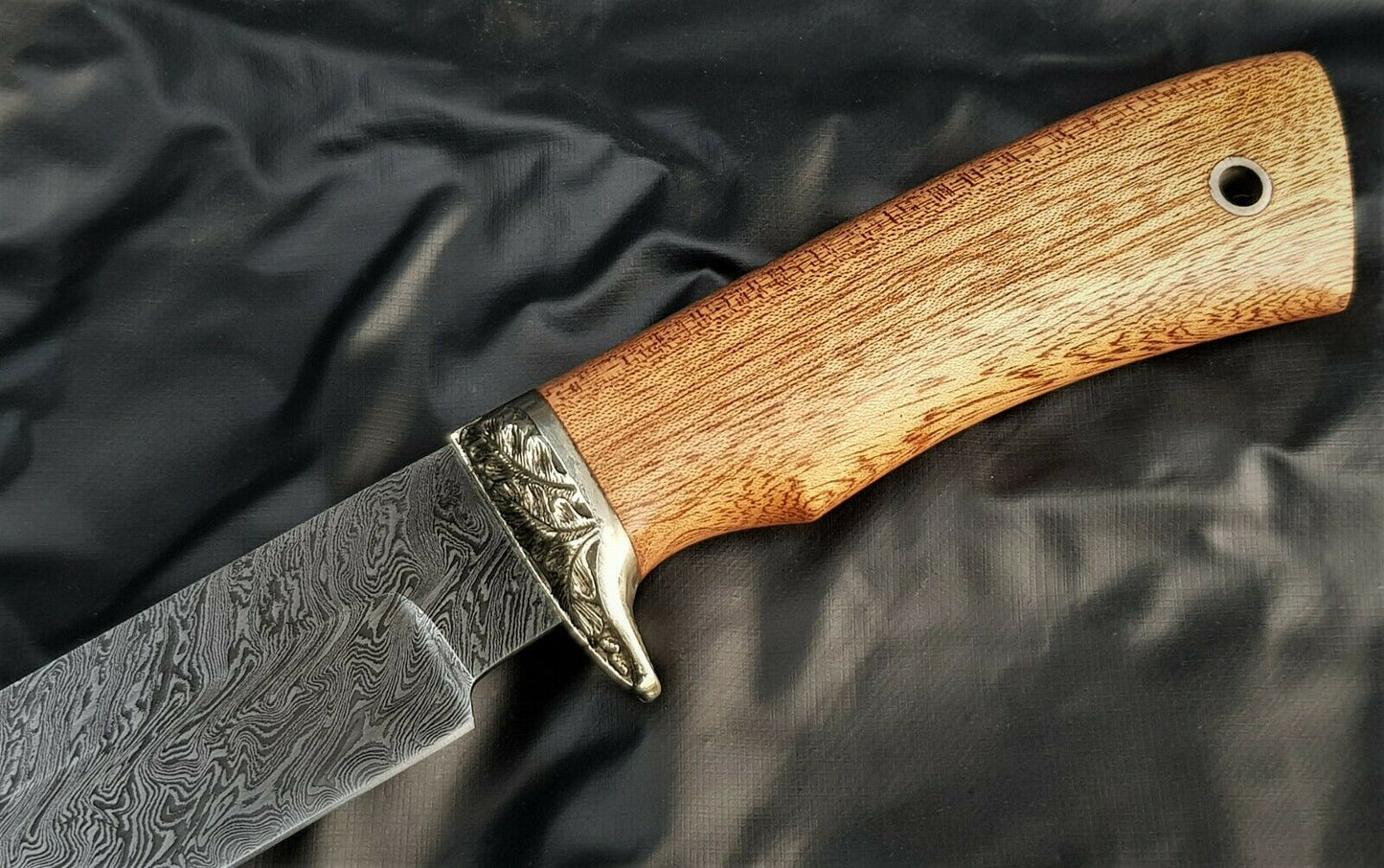 A.Marushin  Outdoor Jagd Messer Damaszener Stahl  Handarbeit