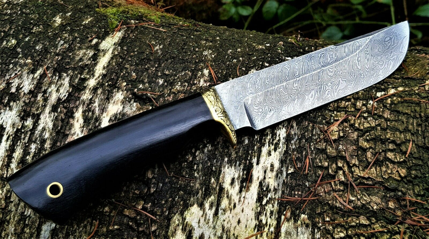 A.Marushin Outdoor Jagdmesser Damaszener Stahl Handarbeit