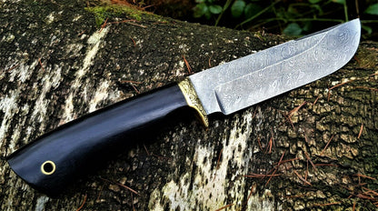 A.Marushin Outdoor Jagdmesser Damaszener Stahl Handarbeit