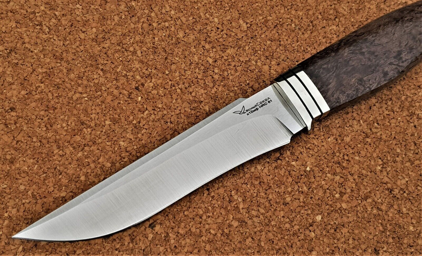 H12MF Stahl Outdoor Jagd Messer Yasniy Sokol Russland Handarbeit HRC 61 Коршун