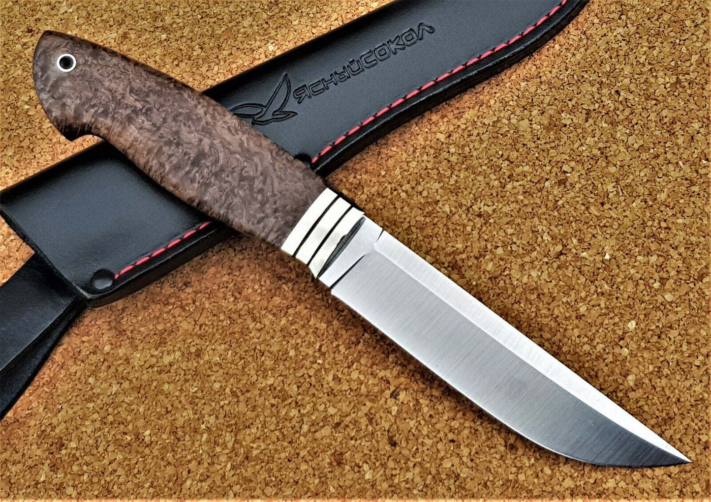 H12MF Stahl Outdoor Jagd Messer  Yasniy Sokol Russland Handarbeit HRC 61 Рысь