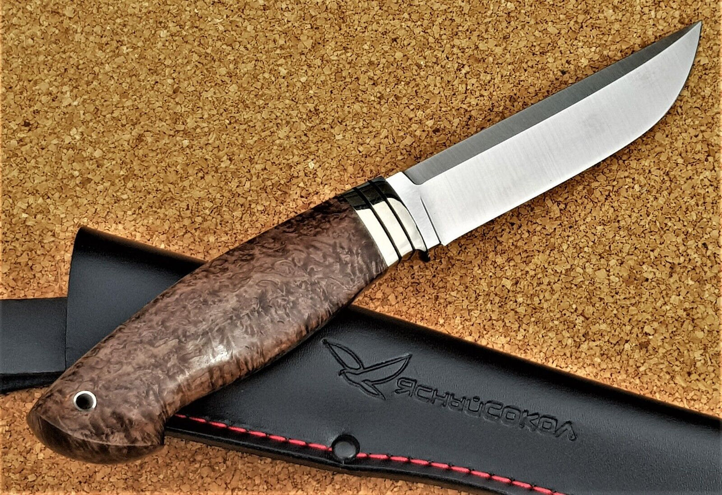 H12MF Stahl Outdoor Jagd Messer  Yasniy Sokol Russland Handarbeit HRC 61 Рысь