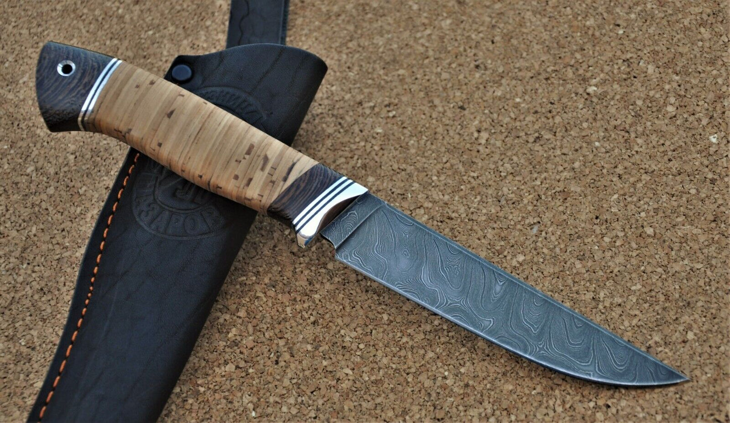 Damaszener Stahl Outdoor Jagdmesser Nazarov Knives