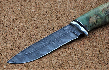 Damaszener Stahl Outdoor Jagd Damast Messer Nazarov Knives  Handarbeit HRC62