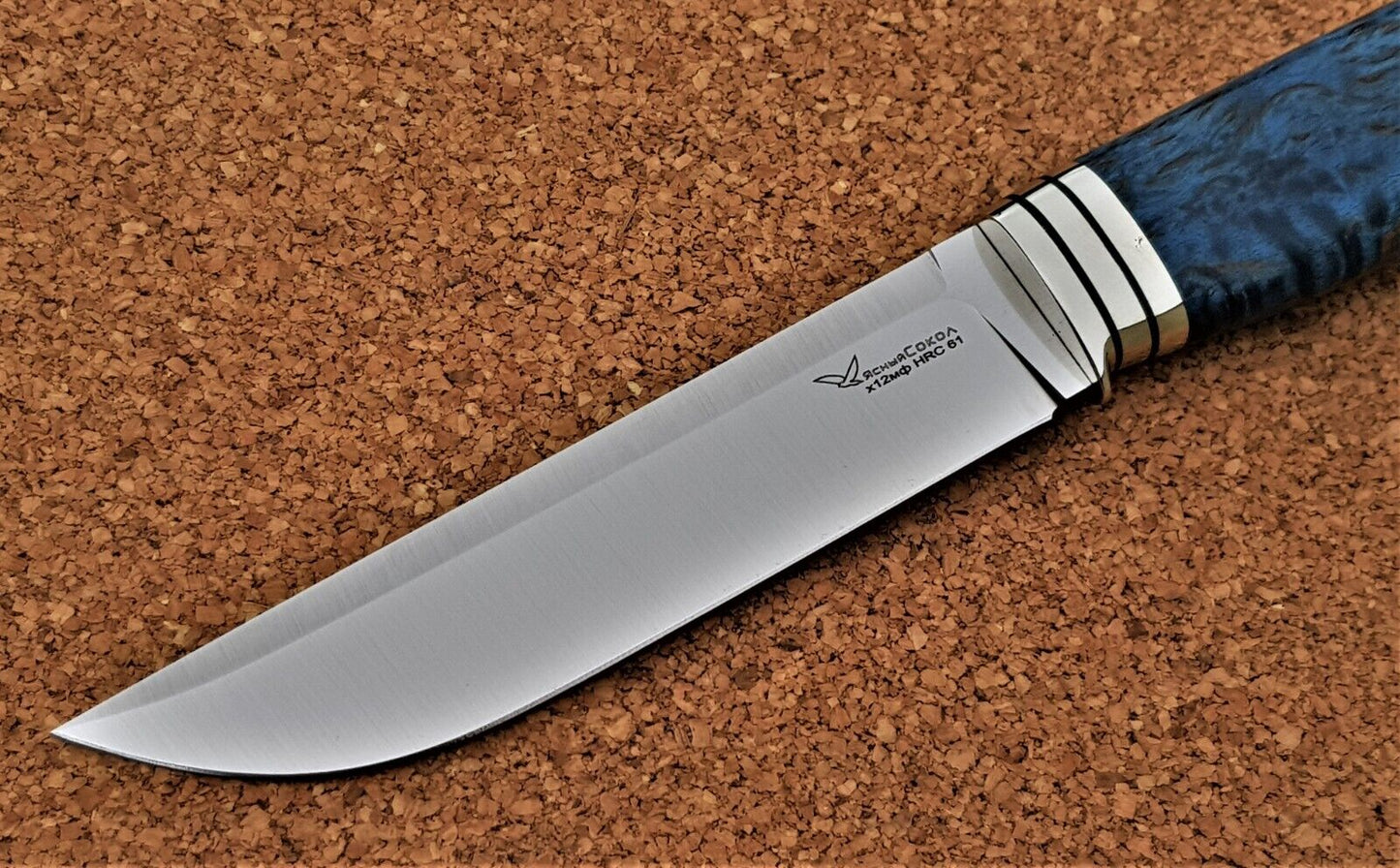 H12MF Stahl Outdoor Jagd Messer Yasniy Sokol Russland Handarbeit HRC 61 Ястреб