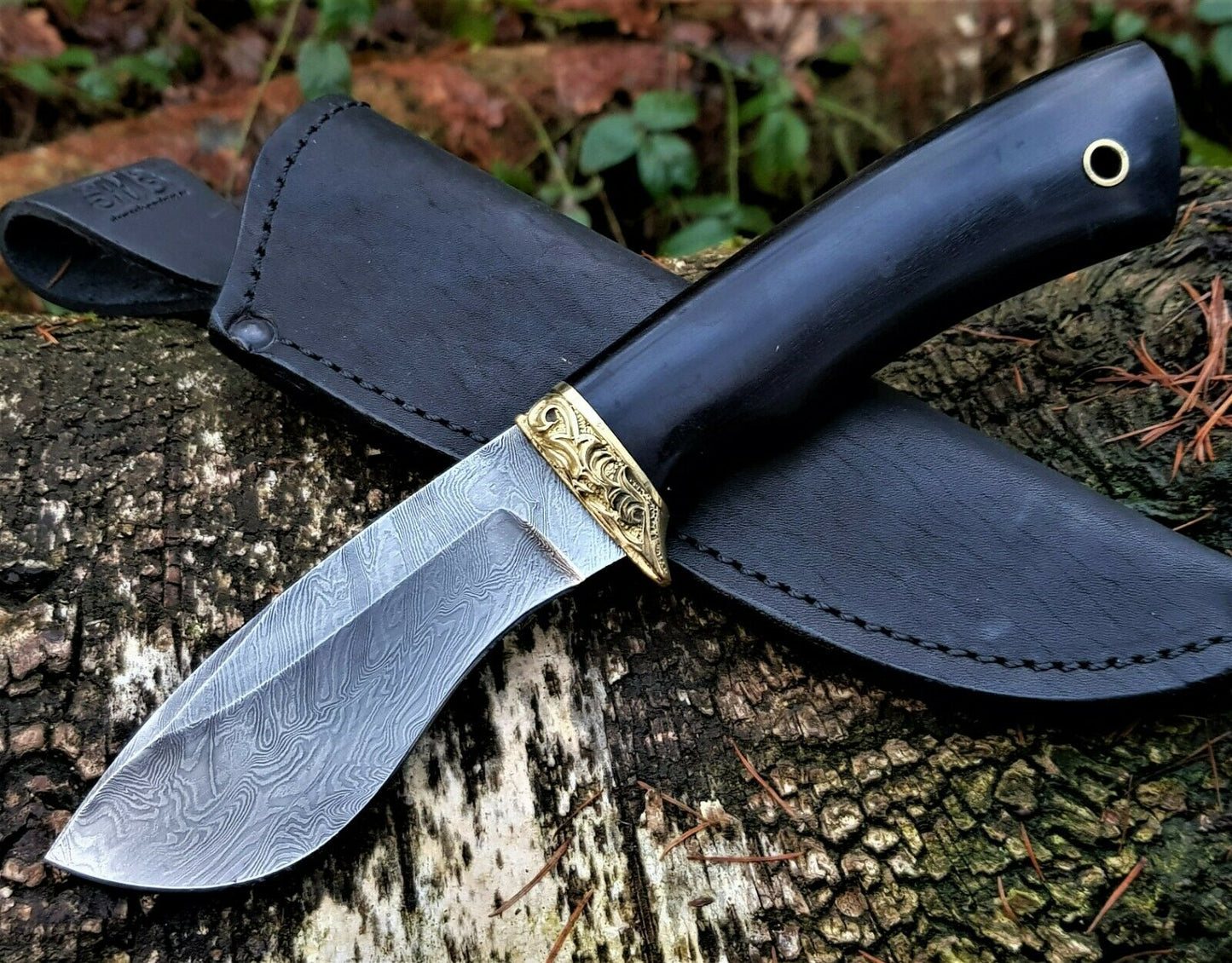 A.Marushin Outdoor Jagdmesser Damaszener Stahl  Handarbeit