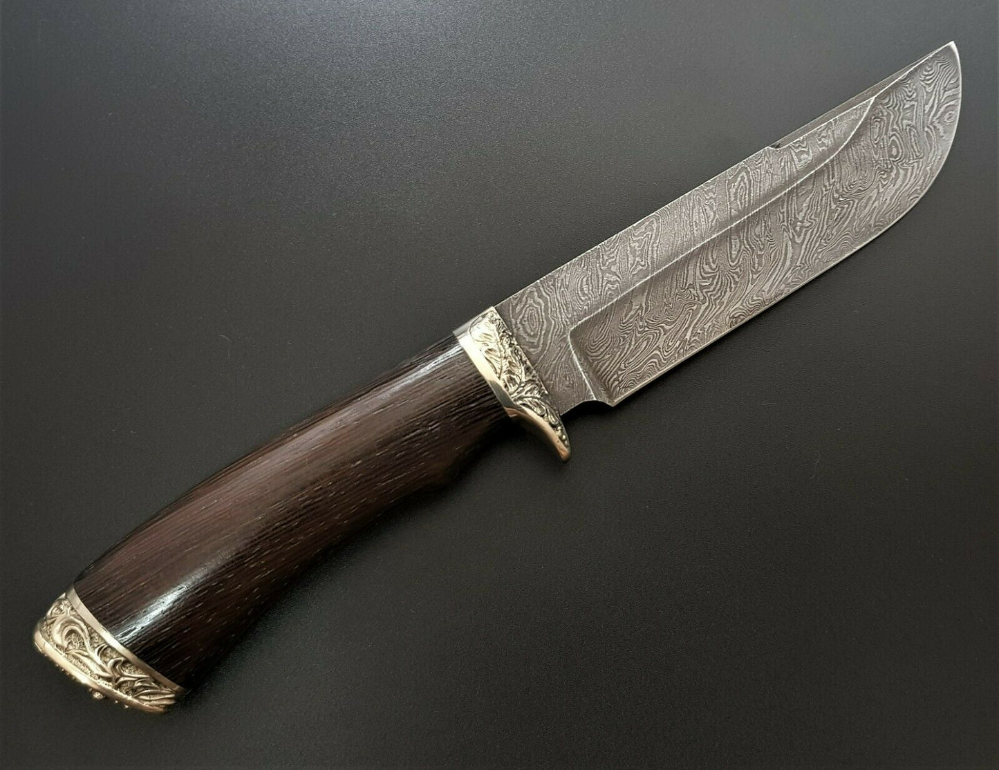 A.Marushin Outdoor Jagdmesser Damaszener Stahl Handarbeit