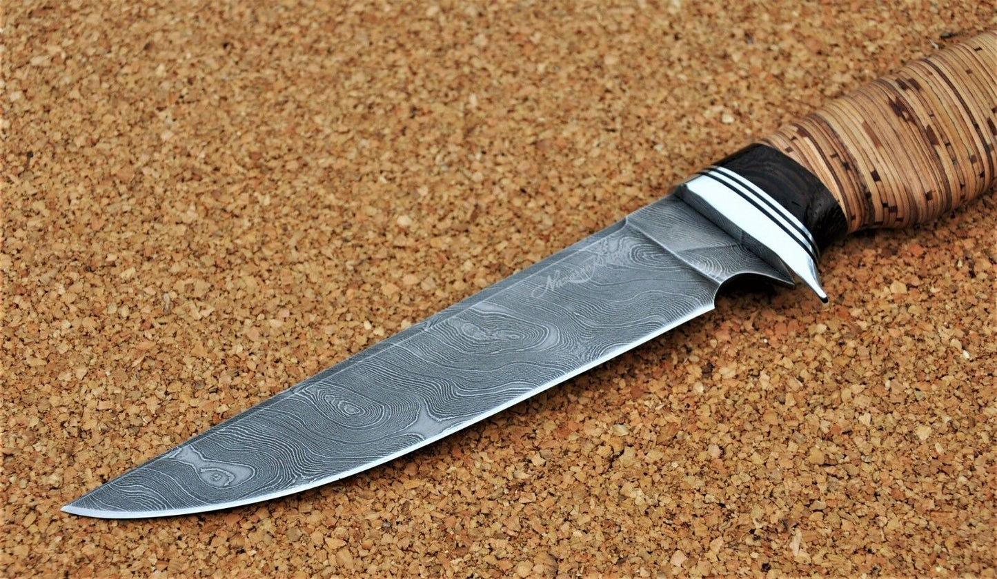 Damaszener Stahl Outdoor Jagd Messer Nazarov Knives Handarbeit HRC62 Байкал