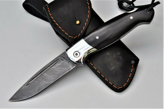 Nazarov Knives Russland Damast Stahl Outdoor Сова Klappmesser Handarbeit HRC 62