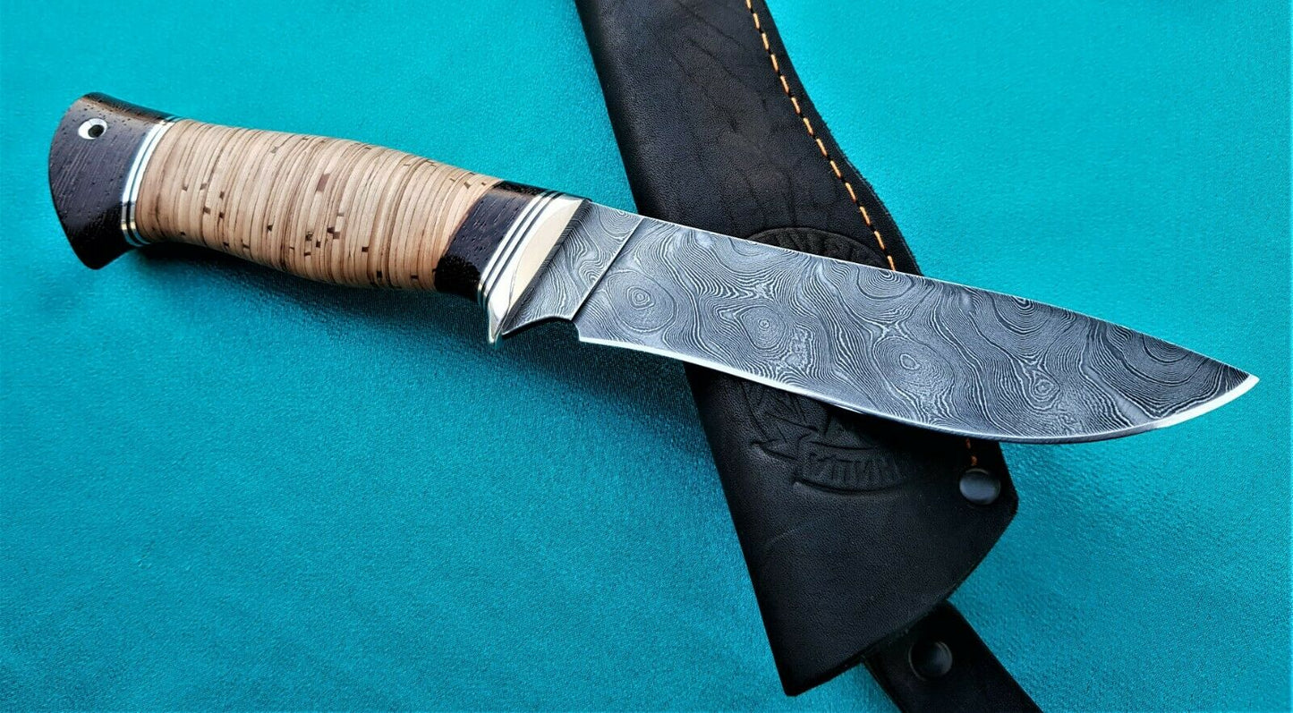 Damaszener Stahl Outdoor Jagdmesser Nazarov Knives