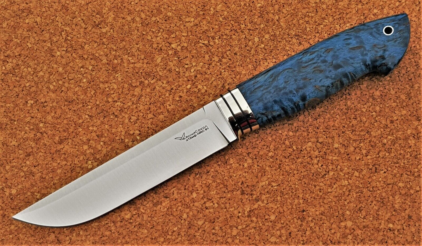 H12MF Stahl Outdoor Jagd Messer Yasniy Sokol Russland Handarbeit HRC 61 Ястреб