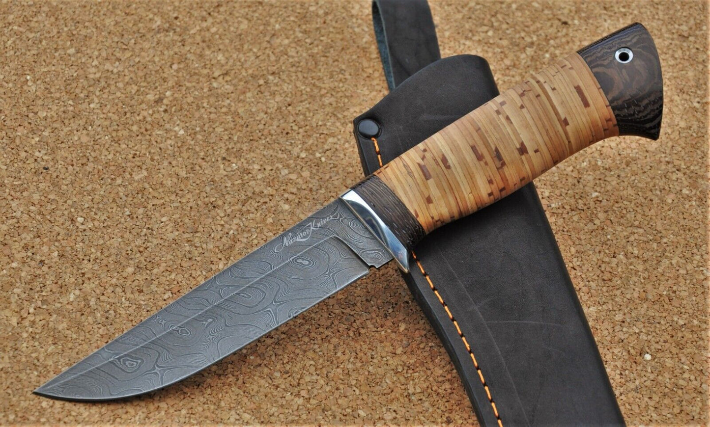 Damaszener Stahl Outdoor Jagdmesser Nazarov Knives