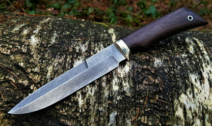 A.Marushin  Outdoor Jagdmesser Damaszener Stahl  Handarbeit