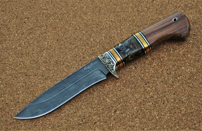 Damaszener Stahl Outdoor Jagdmesser Nazarov Knives  Handarbeit