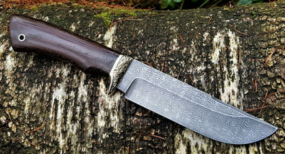 A.Marushin Outdoor Jagdmesser Damaszener Stahl Handarbeit