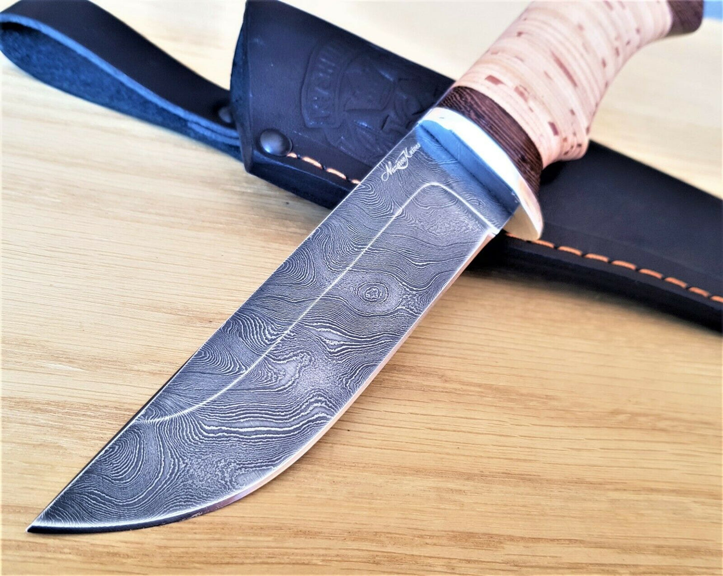 Nazarov Knives  Damaszener Stahl Outdoor Jagdmesser