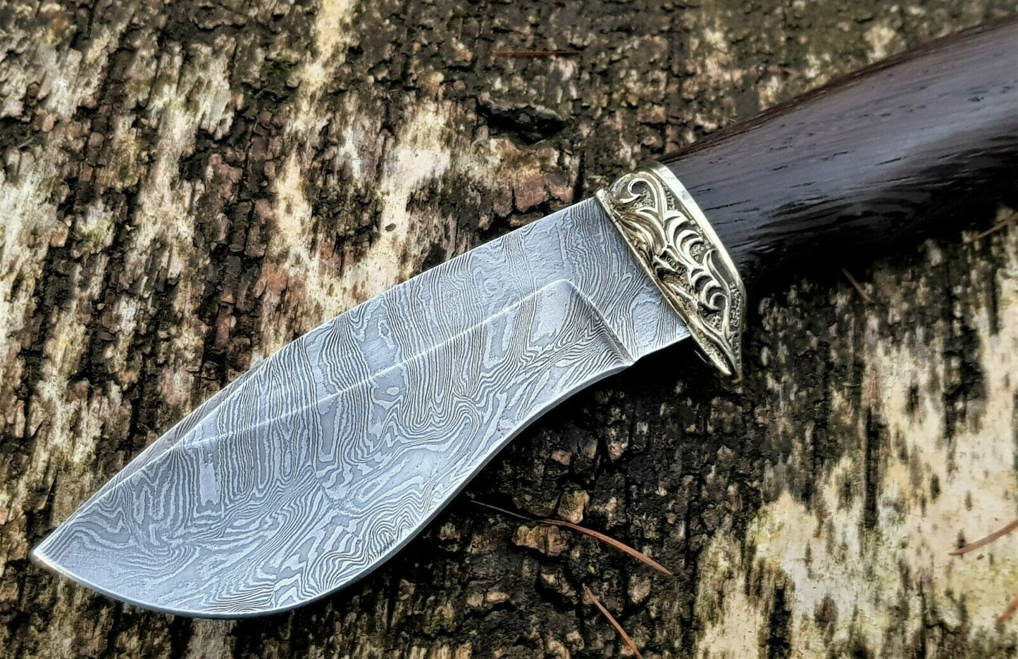 A.Marushin Outdoor Jagdmesser Damaszener Stahl  Handarbeit