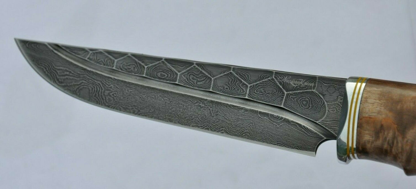 Nazarov Knives Damaszener Stahl Outdoor Jagdmesser